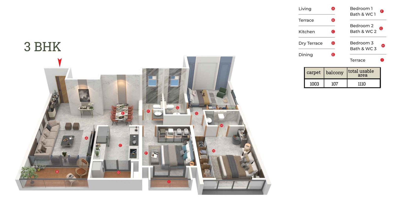 Dream-Delmont-unit-plan-3 bhk-1110-sqft